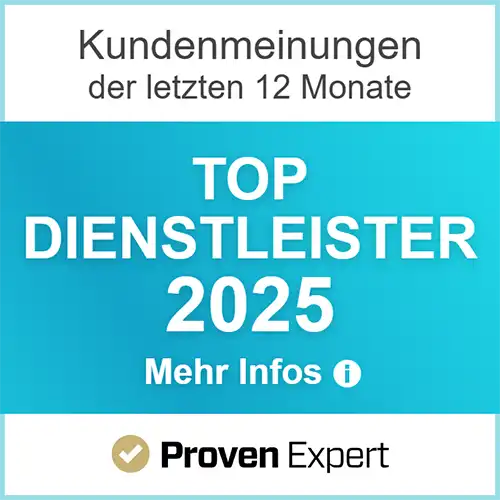 ProvenExpert Top Dienstleister 2025 Auszeichnung für Laserazor